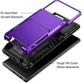 thumbnail image 3 of for Galaxy S22 Ultra Case Wallet Credit Card Holder 4-Card Slot Hidden Back Pocket Dual Layer Hybrid Rugged Rubber Bumper Protective Hard Shell Cover for Samsung Galaxy S22 Ultra Purple, 3 of 14