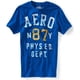 thumbnail image 1 of Aeropostale - Camiseta gráfica para hombre con acabado de fieltro Ath Dept, azul, XXL, 1 of 1