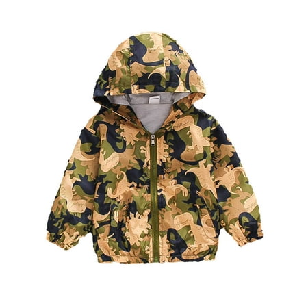 

Kids Jackets for Girls Boys Toddler Baby Girls Boys Long Sleeved Coat Printed Hooded Jacket Suit
