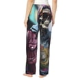 thumbnail image 3 of Picia Skeleton Cool Street Fashion Womens Soft Woven Cotton Elastic Waistband Sleep Pajama Pant Lounge Sleep Pant With Pockets And Drawstring-Small, 3 of 9