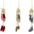 thumbnail image 4 of Northlight Multi-color Felt Hanging Angel Doll Christmas Plush Ornaments, 3 Count (6"), 4 of 6