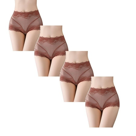 

Womens Underwear Brief Bikini Lace Knickers Hipster Lingerie Panties4PC
