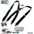 thumbnail image 3 of Holdup Brand Classic Series Basic Black X-back Suspenders With Black Gripper Clasps, 3 of 4