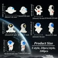 thumbnail image 2 of 100Pcs Space Theme Flatback Resin Charms 3D Resin Filling Charms 5 Styles Cute Astronaut Planet Resin Cabochons Ornaments Craft Making Supplies for Accessories Phone Case Scrapbooking Decor, 2 of 6