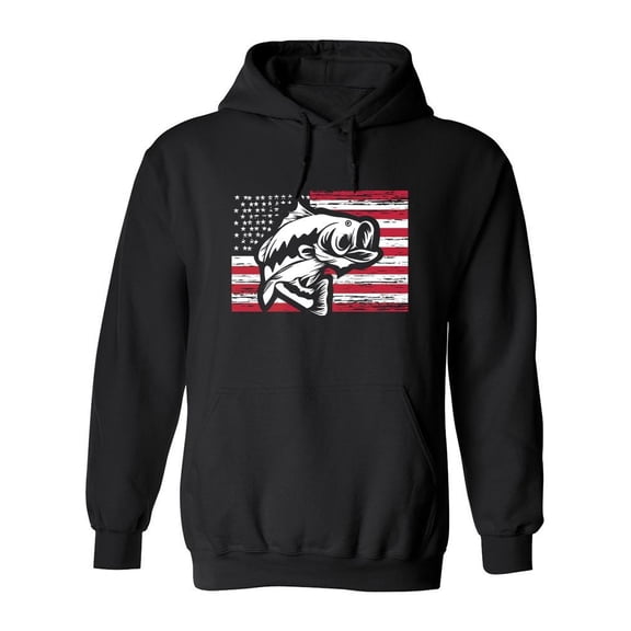 Fishing On Usa.  Hoodie Men -Image by Shutterstock, Male Medium