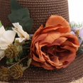 thumbnail image 5 of Jiibva Summer Straw Hat for Women Large Brim Color Matching Sun Hat with Flower Decoration Travel Foldable Bucket Hat for Outdoor, 5 of 7