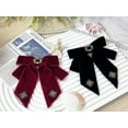 thumbnail image 6 of DARING DIVA Women's Velvet Alloy Rhinestone Pre-Tied Bow Tie Black, 6 of 6
