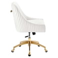 thumbnail image 3 of Modway Discern Performance Velvet Office Chair in White, 3 of 7
