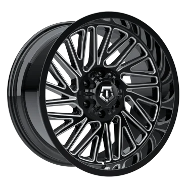 TIS 553BM Gloss Black Milled Wheel 22X10 5X5/5X5.50 (-12) (HB 87)