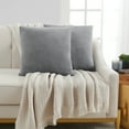 thumbnail image 5 of Mainstays Solid Chenille Decorative Throw Pillow Set, Grey, 18" x 18", 2 Pieces, 5 of 5