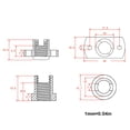 thumbnail image 4 of Kearding 2 piezas T8, tornillo de antiretroceso, tuerca de resorte de latón, máquina de impresora 3D para el hogar, actualización de Electrodomésticos, 4 of 6