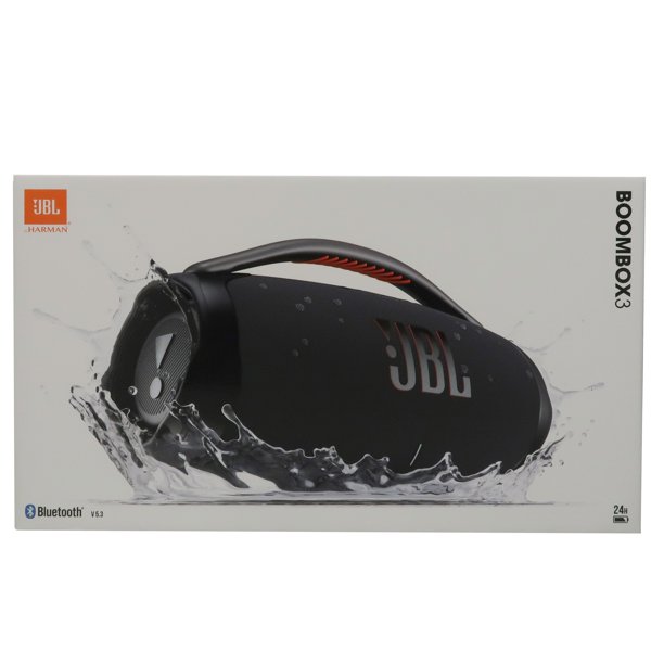 JBL Boombox 3 Portable Bluetooth Speaker, Black, 136W Sound