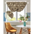 thumbnail image 3 of Waterfall Valances for Windows, Leopard Printed Kitchen Sheer Valance Curtains, Modern Animal Fur Patterns Rod Pocket Elegant Swag Valances for Living Room Bedroom, 47.2"x38.5", 1 Panel, 3 of 8