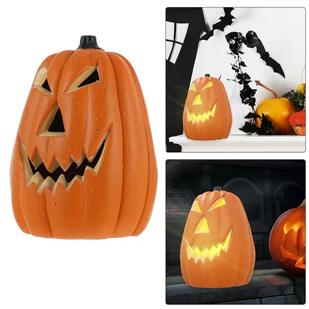 Decoraciones de otoño Aoorsake para liquidación del hogar, luces LED de calabaza de Halloween, luces de calabaza naranjas, decoración de Halloween, decoraciones de calabaza de Halloween para