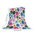 thumbnail image 3 of Matoen Flannel Throw Blanket Happy Easter Colorful Eggs Cozy&Soft Plush Blankets for Bed Couch Living Room Sofa Chair, Easter Eggs Gifts for Kids Adults 39.4"x51.2", 3 of 6