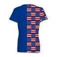 thumbnail image 5 of OAVQHLG3B 4th of July Outfits for Women American Flag T Shirt Summer Tops for Women Tops Printe Casual Loose Fit Tee Shirts Blouse Print V-neck Shirt, 5 of 5