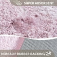 thumbnail image 4 of Exclusivo Mezcla Bathroom Rugs Mat 17x24, Extra Soft Non Slip Absorbent Water Microfiber Bath Rugs, Machine Washable Quick Dry Bath Mats for Bathroom Floor, Shower, Home Decor, Gradient Pink, 4 of 8