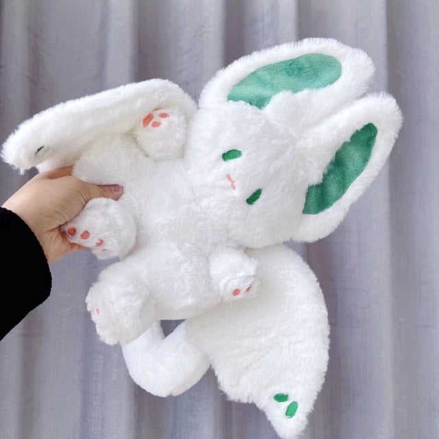 Muñeco de peluche de conejo murciélago, conejo volador, lindo conejo murciélago, muñeco de regalo