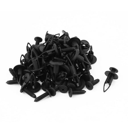 Black Plastic Trim Unique Bargains 40Pcs Bumper Wheelarch Mudguard Cowling Screw Plastic Trim Clips Black ()