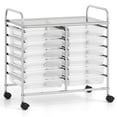thumbnail image 1 of Costway Chariot Roulant à 12 Tiroirs pour Rangement de Scrapbooking et Papier, Bacs d'Organisateur pour Studio, Transparent, 1 of 10