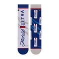 thumbnail image 2 of Cool Socks – Michelob Ultra Split Crew Socks – Size Large Men & Women – Retro Beer Can Graphic –, 2 of 4