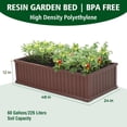 thumbnail image 2 of EHHLY 2PCS Raised Garden Beds Outdoor, Extra Thick Plastic Planter Box for Outdoor Plants, Rectangular Flower Garden Beds with Metal Stakes, Puppy Whelping Box for Small Dogs Birthing, Earthy Brown, 2 of 9