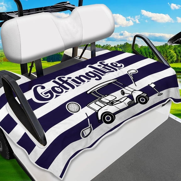 Golf Cart Seat Covers, Universal Fit for EZGO, Club Car, Yamaha 52"x32", 2 Passenger Golf Cart Seat Protector, Durable Washable