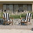 thumbnail image 7 of Adirondack Chair Cushion Thin Waterproof Anti-Slip with Straps, Weather-Resistant Indoor Outdoor Patio Seat Pad,Black and white stripes,1PCS, 7 of 7