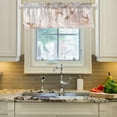 thumbnail image 3 of Rose Gold Marble Valance Curtains for Kitchen or Bathroom,Valances Window Treatment Rod Pocket Drape 54x18inch Light Filtering Living Room Bedroom Decor, 3 of 6