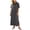 Navy dress 05, variant on Karymi Spring Dresses for Women 2026 Cotton Linen Button Down Shirt Dress, Casual Solid Maxi Dress with Rolled Short Sleeves, Side Split & Chest Pockets, Shift Dress Maxi Dresses for Women