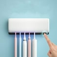 thumbnail image 6 of Rechargeable Toothbrush Sanitizer and Holder, 5 Slot Fan Drying Function Toothbrush Holder Wall-Mounted, Built-in Light Beads To Purify The Environment, Suitable for Electric / Ordinary Toothbrush, 6 of 6