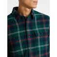 thumbnail image 5 of Free Assembly Men's Two Pocket Cotton Flannel Shirt with Long Sleeves, Sizes XS-3XL, 5 of 7