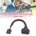 thumbnail image 1 of cable adaptador Placa base USB 3.0 20 pines a USB 2.0 9 pines adaptador cable de extensión JShteea Nuevo, 1 of 7