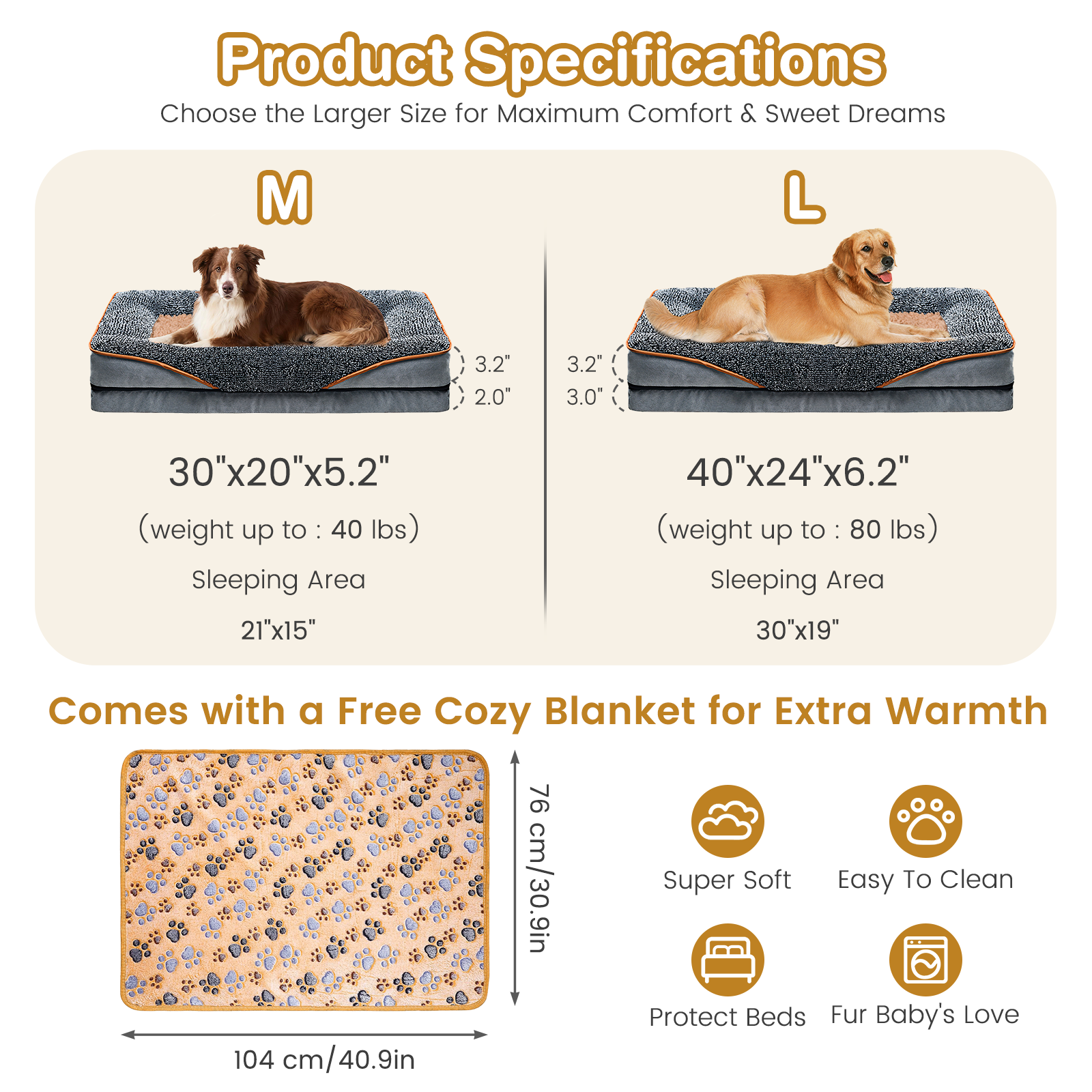 Cshidworld Orthopedic Dog Sofa Bed, Large 30x20 Inch photo 7