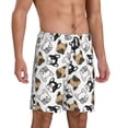thumbnail image 2 of Sikiie French Bulldog3 Mens Pajama Shorts, Lightweight Lounge Pant with Pockets Soft Sleep Pj Shorts for MenLarge, 2 of 6