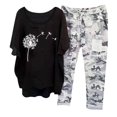 thumbnail image 3 of Muscularfit Pullover Matching Set Women Beach Plus Size Linen Set Short Sleeve Crew Neck Black Cargo Womens Shorts Sets, 3 of 4