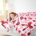 thumbnail image 4 of Manfei Kawaii Princess Bow Queen Comforter Set for Teens, Dreamy Cartoon Bowknot Bedding Sets, Pink Buffalo Plaid Reversible Bedding Comforter Set, Luxury Bedroom Decor, 3 Pieces, 4 of 8