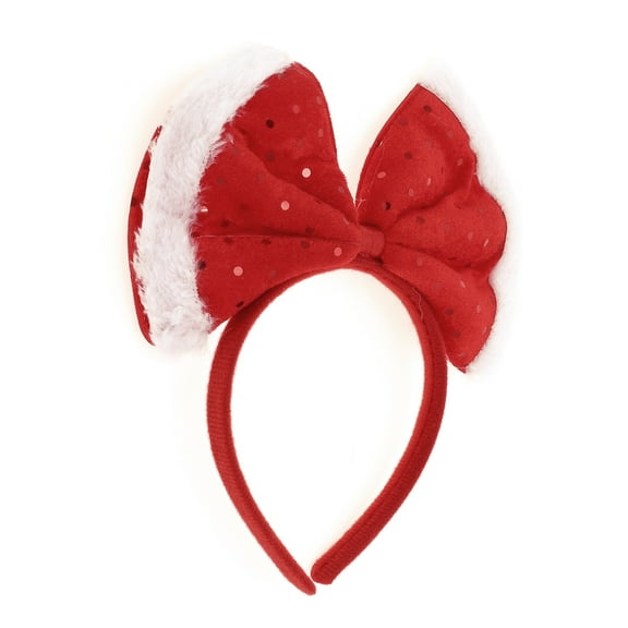 Unique Bargains 1 Pc Elegant Bow Shape Headband for Halloween 4.72" Diameter Red