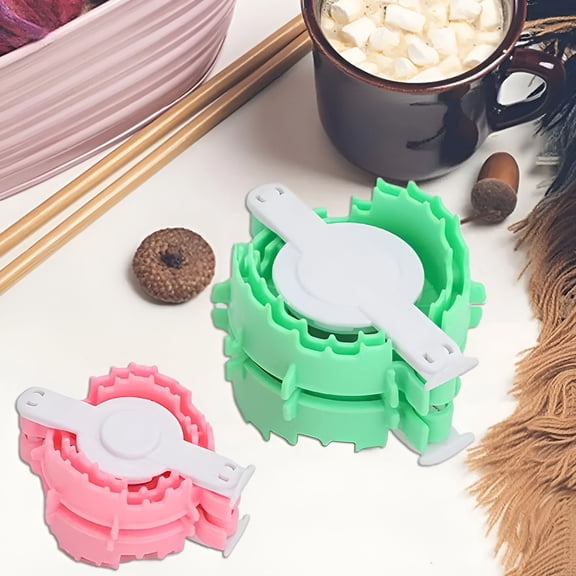 TUWAFE Pom Pom Maker Fluffs Weaving Tool Heart Shape Crochet Yarn Pom Pom Maker 2pcs Portable Handmade Weaving Tool