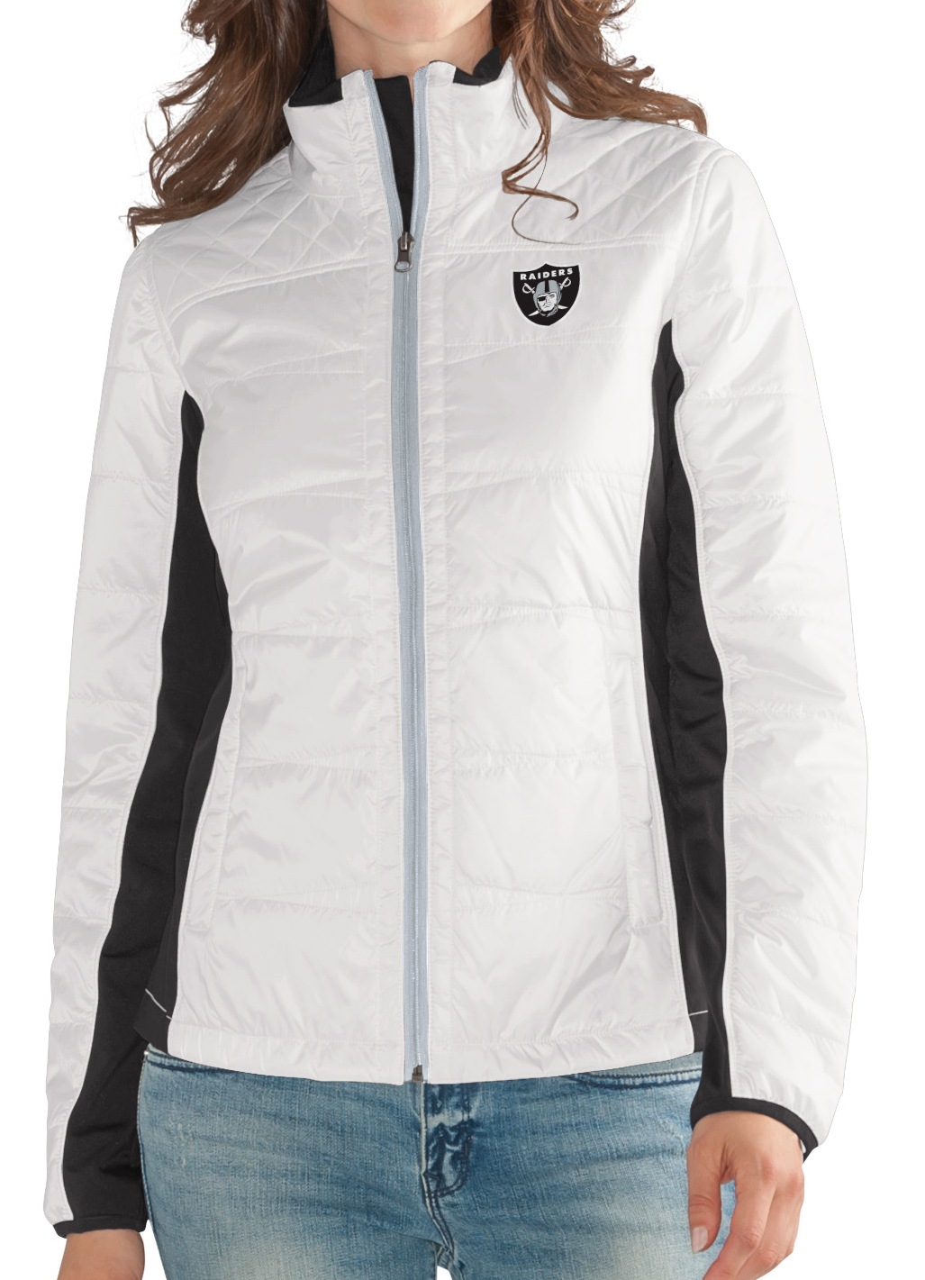 Oakland Raiders Women's NFL G-III "Fullback" Full Zip Quilted Jacket by G-III Sports