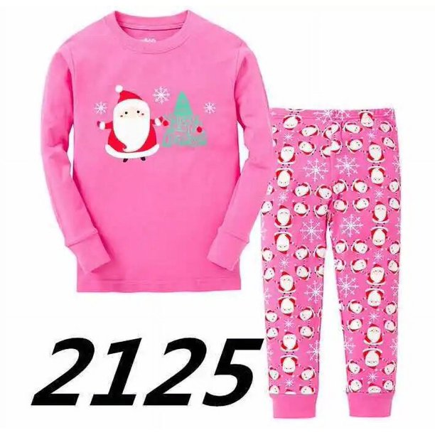 Pijamas de Navidad para bebés y niñas, conjunto de pijamas de Navidad de Papá Noel, ropa de dormir de algodón para niños pequeños, ropa de dormir de Año Nuevo para niños, conjunto informal
