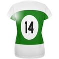 thumbnail image 2 of Halloween Billiard Pool Ball Fourteen Costume Womens T Shirt Multi LG, 2 of 2