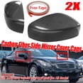 thumbnail image 2 of 1 Pair of Real Carbon Fiber Side Mirror Cover Caps, Left and Right Side, Fits 2009-2015 Infiniti G25/G37/Q40/Q60 All Model, 2 of 7