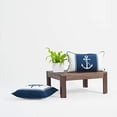 thumbnail image 2 of Hofdeco Nautical Indoor Outdoor Pillow Cover ONLY, Water Resistant for Patio Lounge Sofa, Navy Blue Anchor, 12"x20", 2 of 3