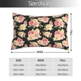thumbnail image 2 of Pofeuu Rose Flowers Print Polyester Microfiber Plush Pillowcases, Super Soft and Cozy Pillow Case Covers with Envelop Closure（Pillow core not included）-14"x20", 2 of 6