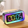 thumbnail image 4 of Reloj despertador con luz nocturna digital LED, reloj electrónico luminoso de escritorio (gris) Sywqhk Para estrenar, 4 of 5
