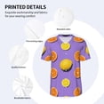thumbnail image 3 of Hirioo Yellow Lemon And Orange for Men's Baseball T-shirt Shirts Short Sleeve Casual Summer Button Stretch T Shirts,Size S-4XL-Medium, 3 of 7