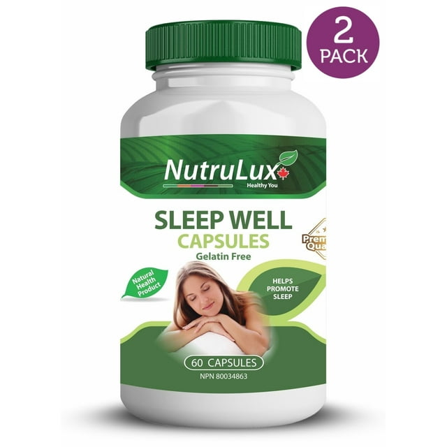 Sleep Well ( 60 mg Vitamin C ) Halal Gelatin Free Capsules(Pack of 2)