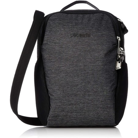 PacSafe Vibe 200 Anti-theft Compact Crossbody Bag - Granite Melange Travel Cross-Body Bag, GRANITE MELANGE, LOCKABLE & CUT RESISTANT - Compartments can be.., By Visit the Pacsafe Store