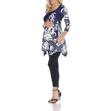 

White Mark Women s Maternity Ganette Tunic Top
